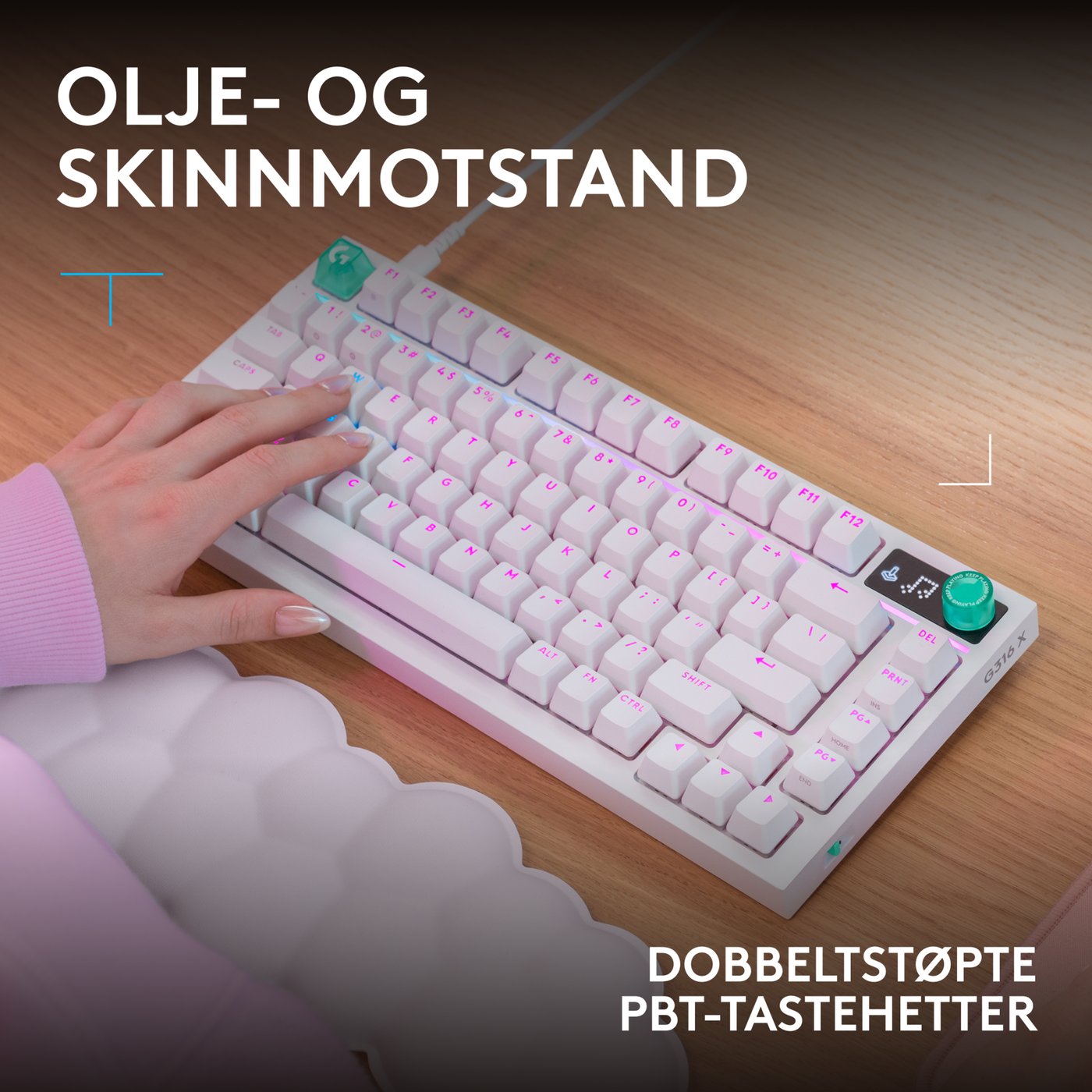 Logitech G G316 X 75 gamingtastatur Hvit