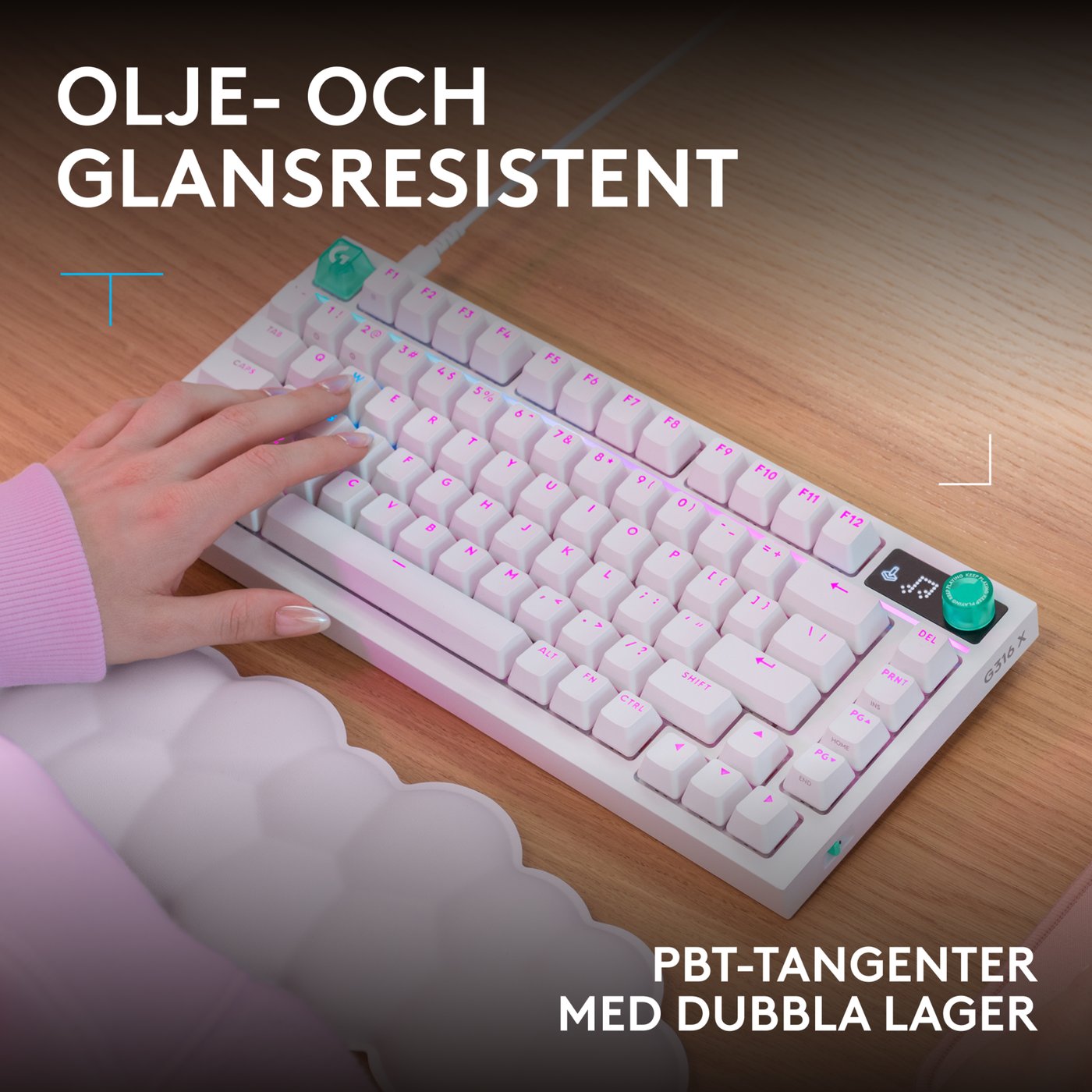 Logitech G G316 X 75 gamingtangentbord Vit