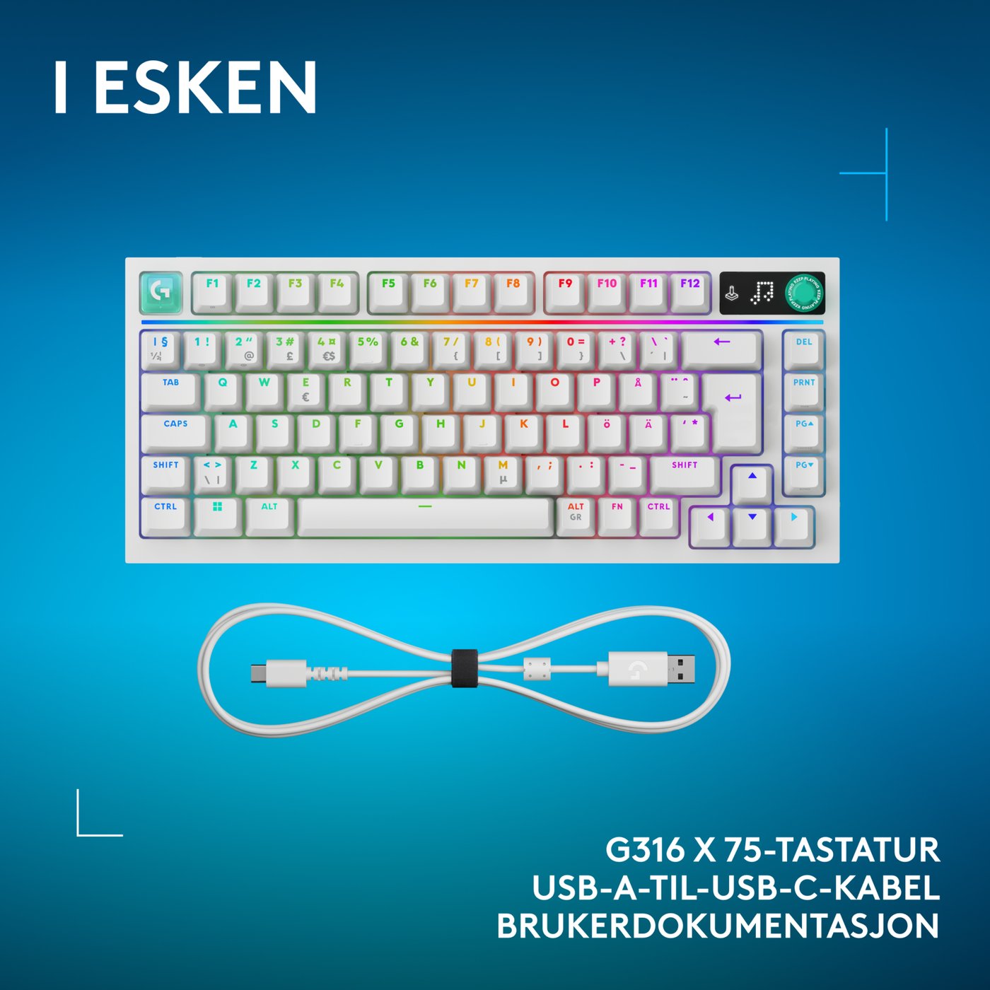 Logitech G G316 X 75 gamingtastatur Hvit