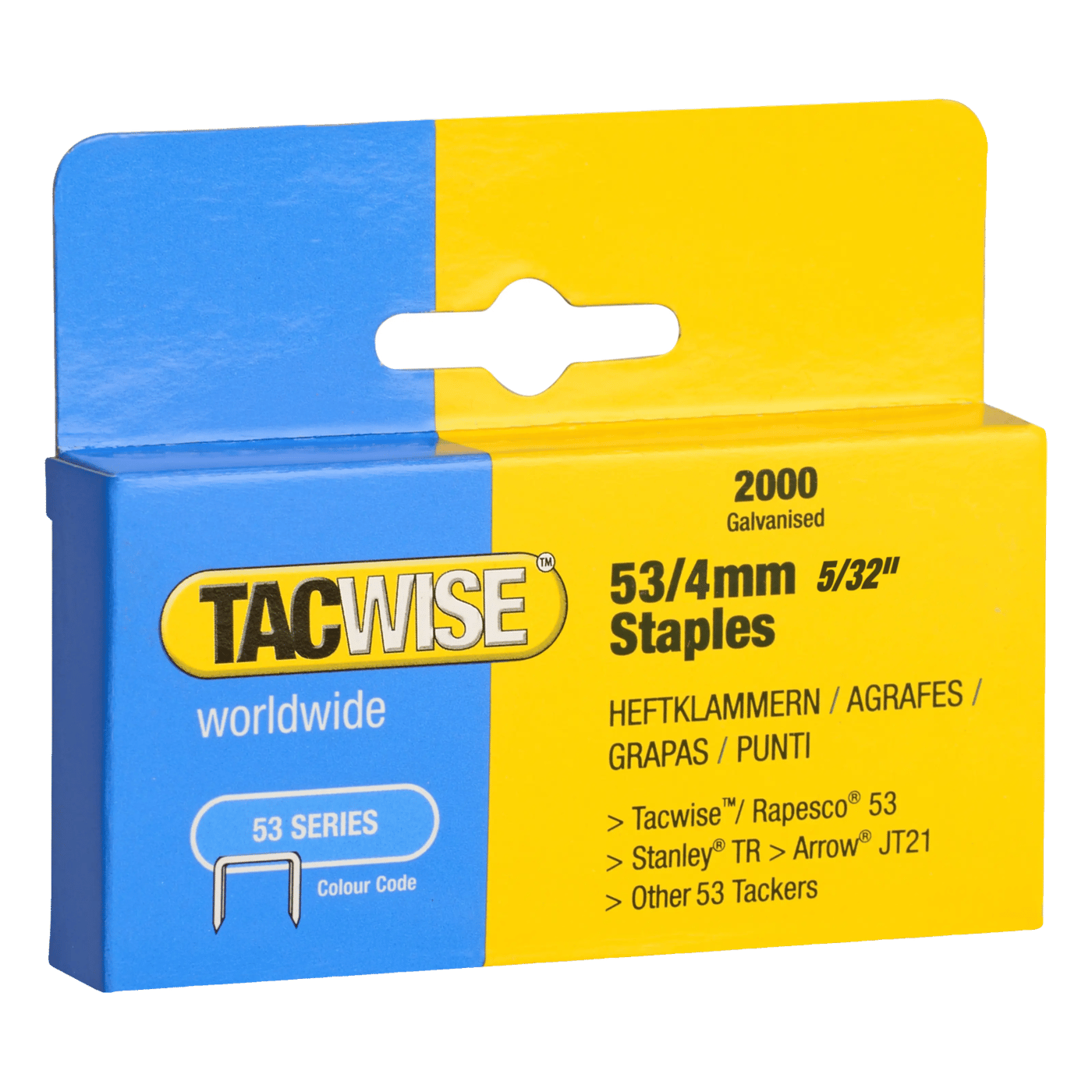 Tacwise Häftklamrar typ 53 Heavy Duty, 2000-pack 4 mm