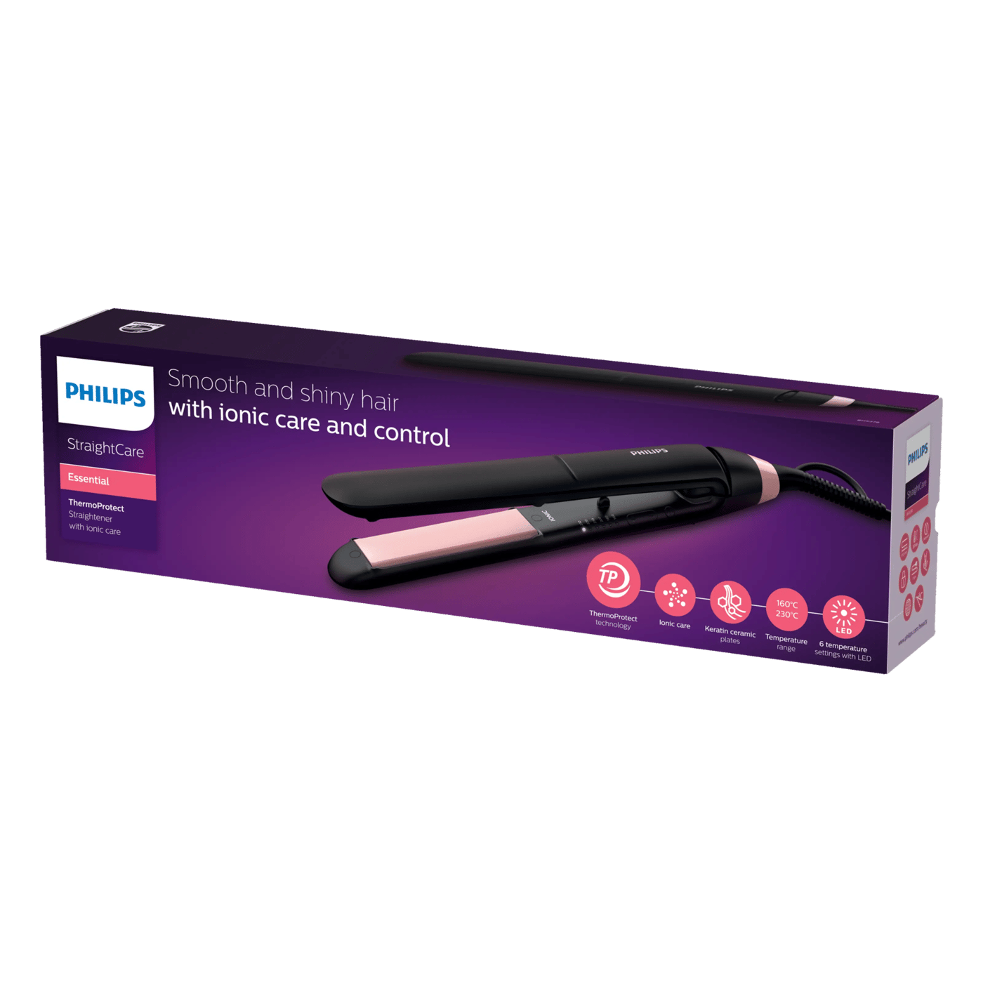 Philips ThermoProtect-rettetang BHS378/00 100 mm plater