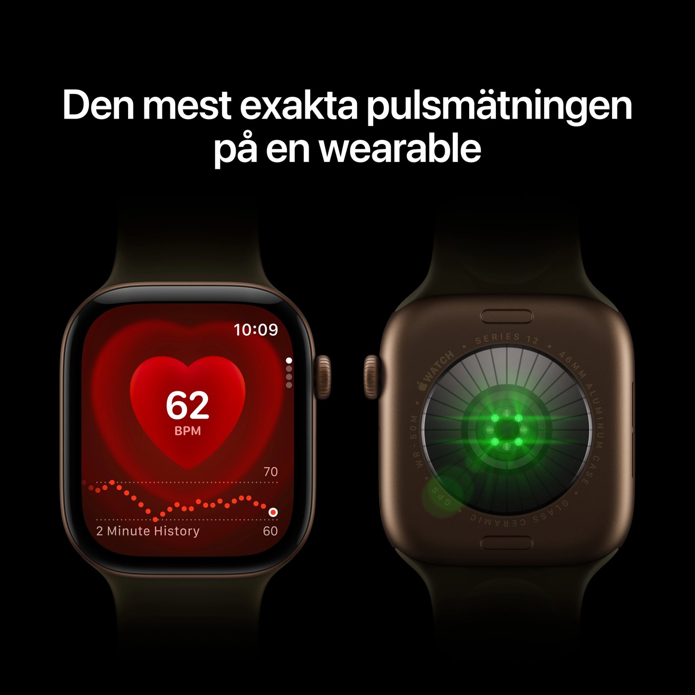 Apple Watch Series 12 GPS 42 mm Svart S/M