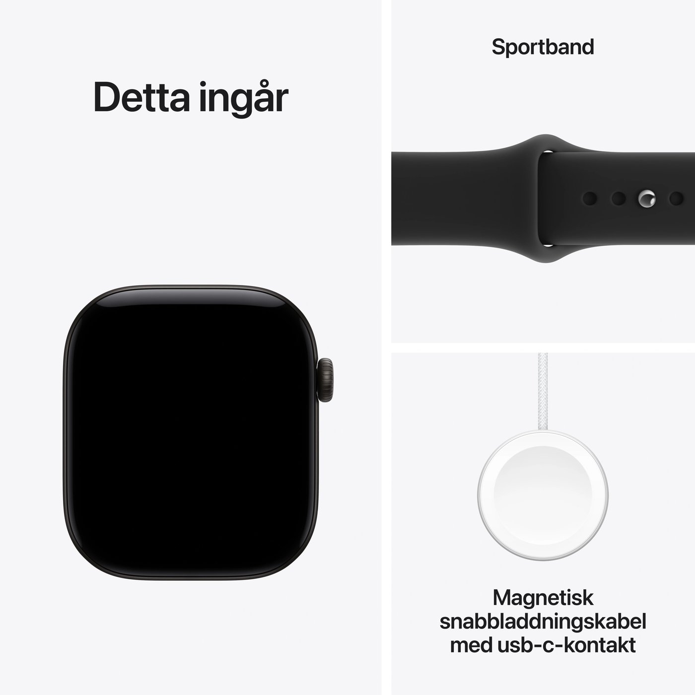 Apple Watch Series 12 GPS 46 mm Svart M/L