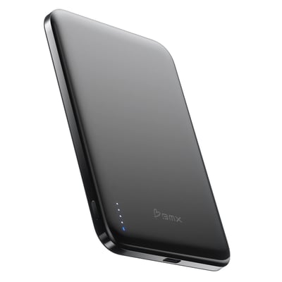 BMX Ultratunn magnetisk Qi2-powerbank 5000 mAh, semi-solid-state i titanhölje Black