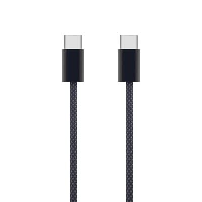 Linocell Flätad USB-C- till USB-C-kabel 60W Svart 1 m