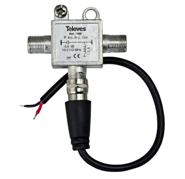 Televes 12 V-ströminjektor för antennförstärkare