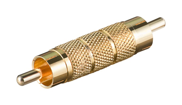 Luxorparts Dubbelhane RCA Guldpläterad