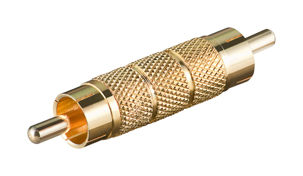 Luxorparts Dubbelhane RCA Guldpläterad