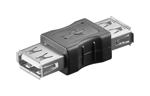 Luxorparts USB-adapter skarv USB-A hona till USB-A hona