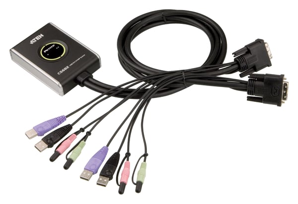 KVM-switch med DVI och USB