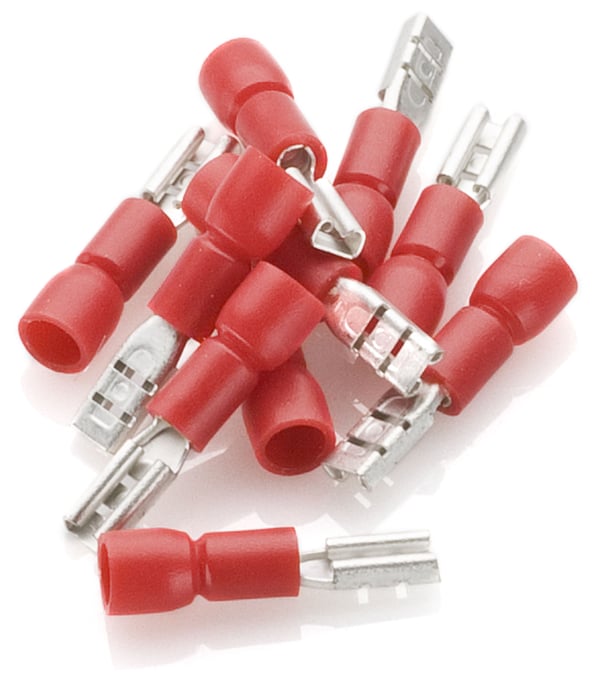 Röd flatstifthylsa 10-pack 2,8 mm