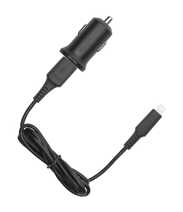 Linocell iPad- och iPhone-billaddare Lightning-kabel