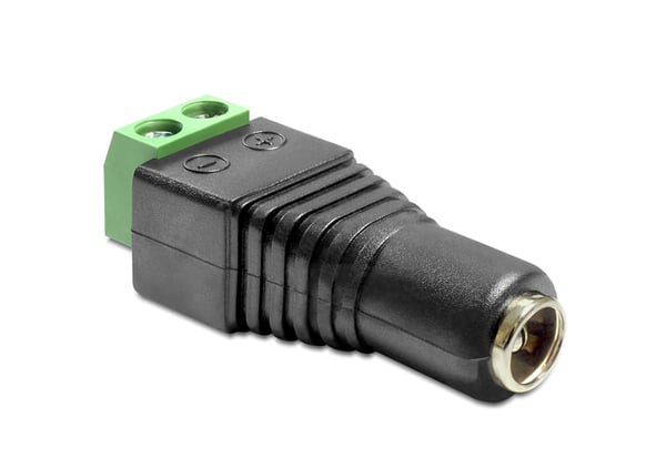 Terminalblock med DC-hona 5,5x2,5 mm