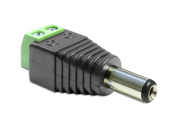 Terminalblock med DC-kontakt 5,5x2,5 mm