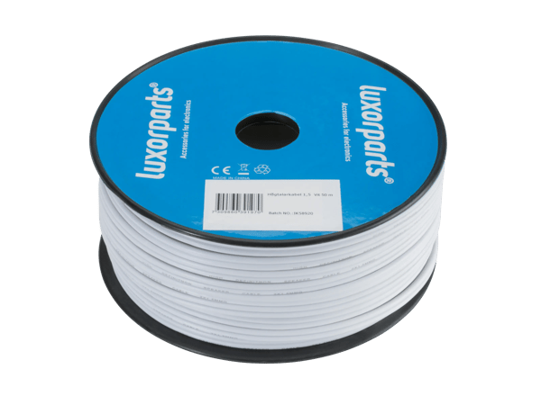 Luxorparts Högtalarkabel 1,5 mm² Vit 10 m