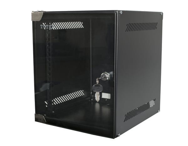 10" väggskåp Svart 6U