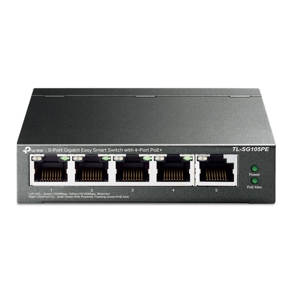 TP-Link TL-SG105PE Administrerbar gigabitswitch 5 portar PoE+