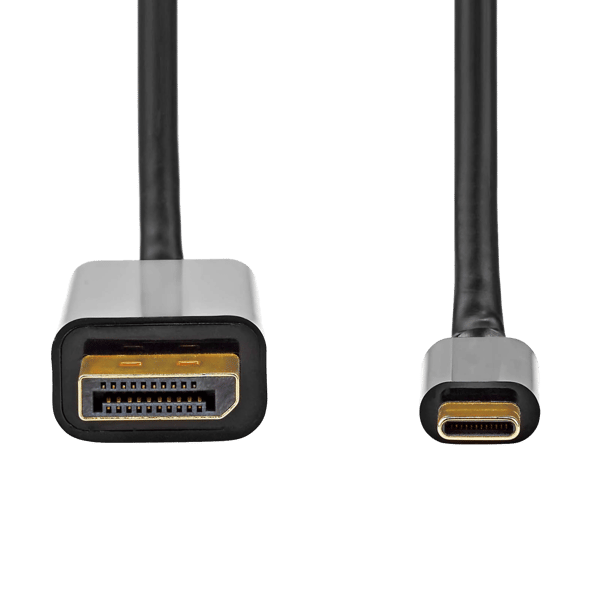 Plexgear USB-C-kabel till Displayport 2 m
