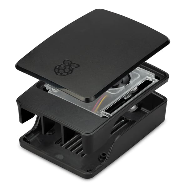 Raspberry Pi SC1159 Chassi med fläkt för Raspberry Pi 5 Model B Black