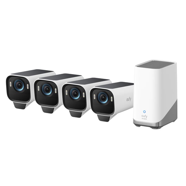 Eufy eufyCam S3 Pro Övervakningssystem med solpanel 4-pack