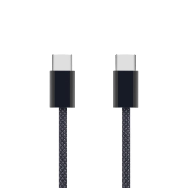 Linocell Flätad USB-C- till USB-C-kabel 240 W Svart 1m