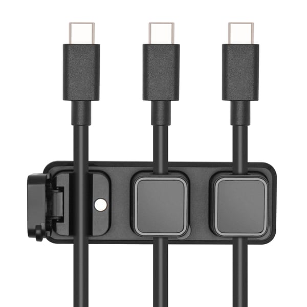 Luxorparts Magnetisk kabelklämma med basplatta Svart (6-pack)