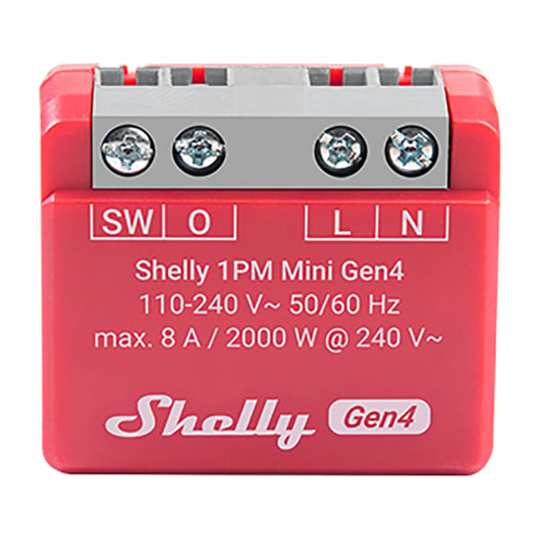 Shelly 1PM Mini Gen4 smart strömbrytarmodul