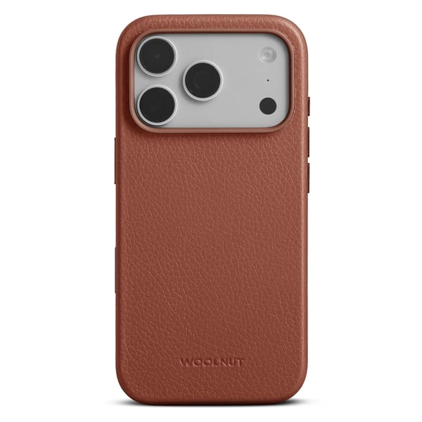 WOOLNUT Läderfodral för iPhone 17 Pro / 18 Pro Cognac