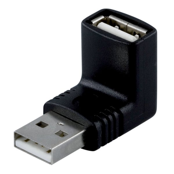USB-adapter vinkel USB-A hane till USB-A hona