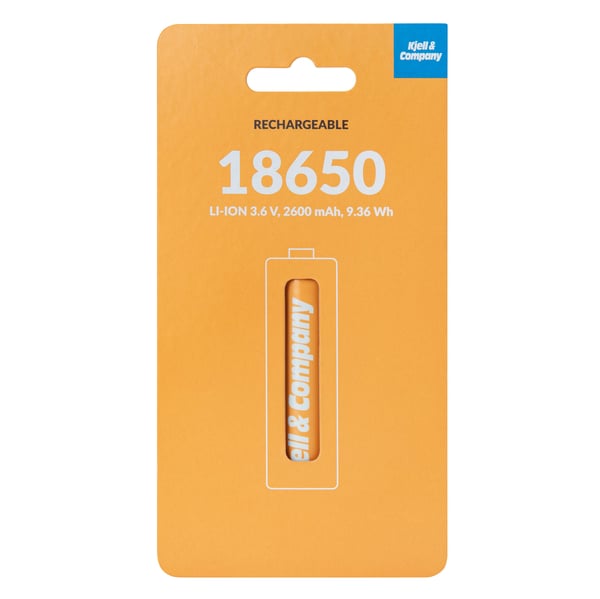 Kjell & Company 18650 Li-ion-batteri 3,6 V 2600 mAh