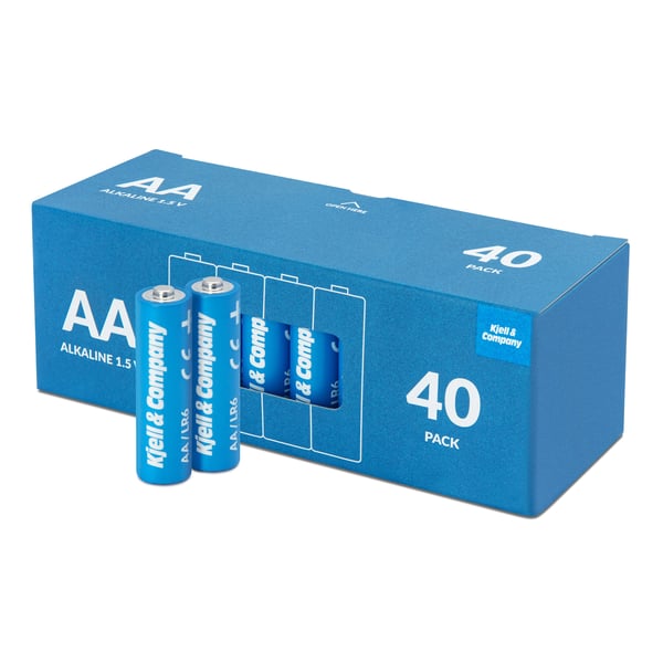 Kjell & Company AA-batterier (LR6) 40-pack