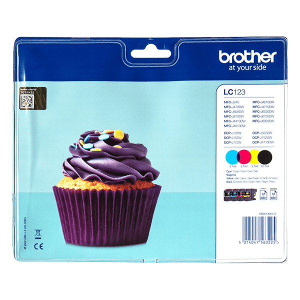 Brother LC123VALBP Bläckpatron Multipack Svart och Färg
