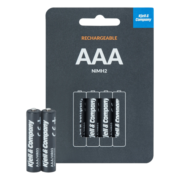 Kjell & Company Laddningsbara AAA-batterier 950 mAh 4-pack