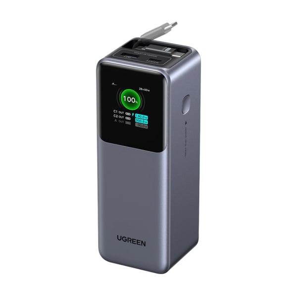 Ugreen Nexode powerbank 20 000 mAh 165 W med inbyggd kabel