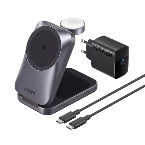 Anker Prime Foldable trådlös laddstation 3-i-1 MagGo Svart