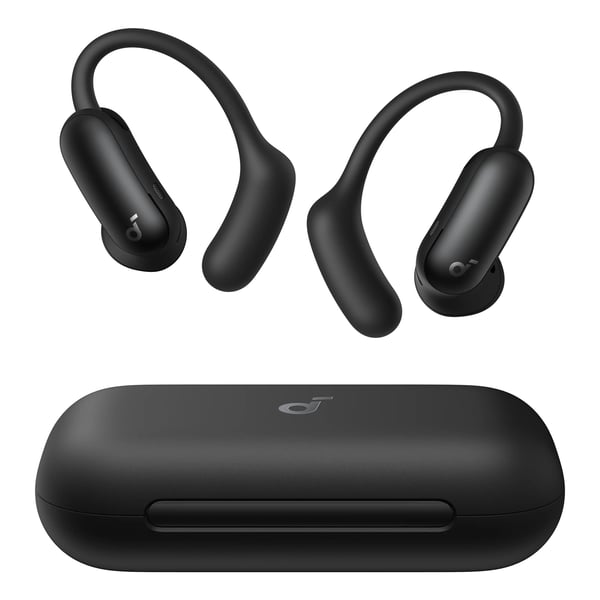 Soundcore AeroFit 2 Pro open ear-hörlurar med brusreducering Svart