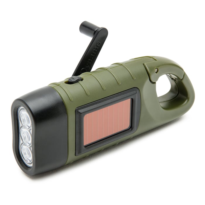 Ledsavers dynamo- och solcellsficklampa