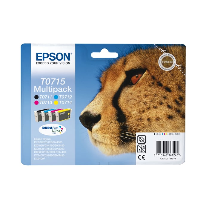 Epson T0715 Blekkpatron 4-pk.