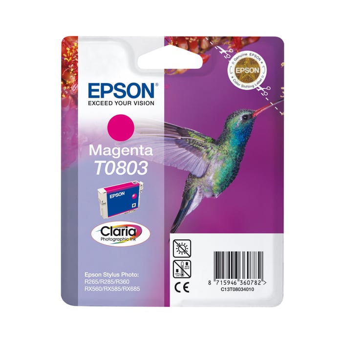 Epson T0803 Bläckpatron Magenta | Kontor - Skrivare & tillbehör - Bläckpatroner - Epson | GameStuff