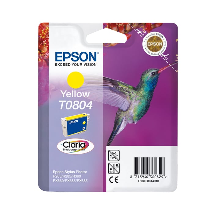 Epson T0804 Bläckpatron Gul | Kontor - Skrivare & tillbehör - Bläckpatroner - Epson | GameStuff