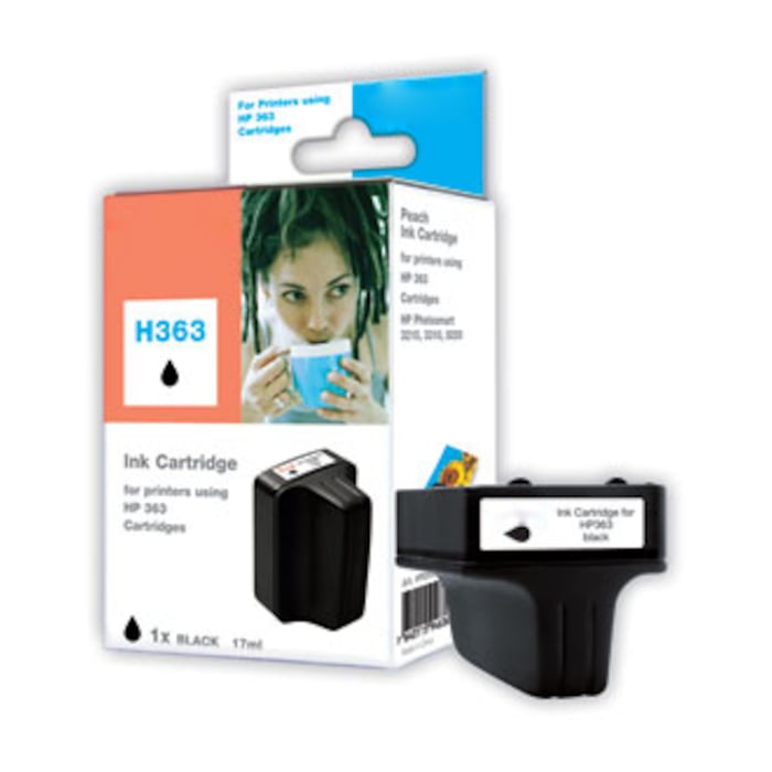 Peach HP 363XL Bläckpatron Svart. Ersättningsbläck för HP-skrivare