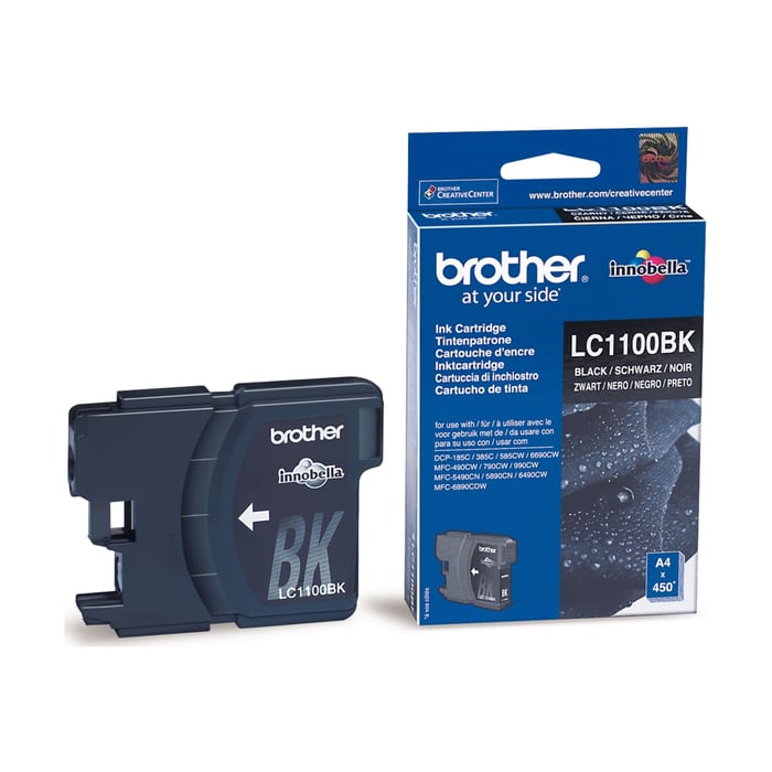 Brother LC1100BK Bläckpatron Svart | Kontor - Skrivare & tillbehör - Bläckpatroner - Brother | GameStuff