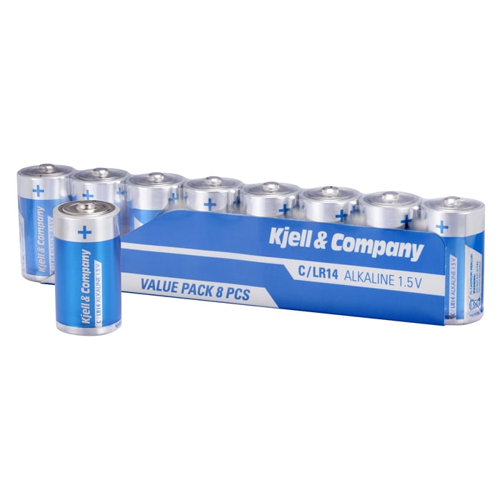 Kjell & Company C-batterier (LR14) 8-pack | El & verktyg - Batterier - Alkaliska batterier | GameStuff