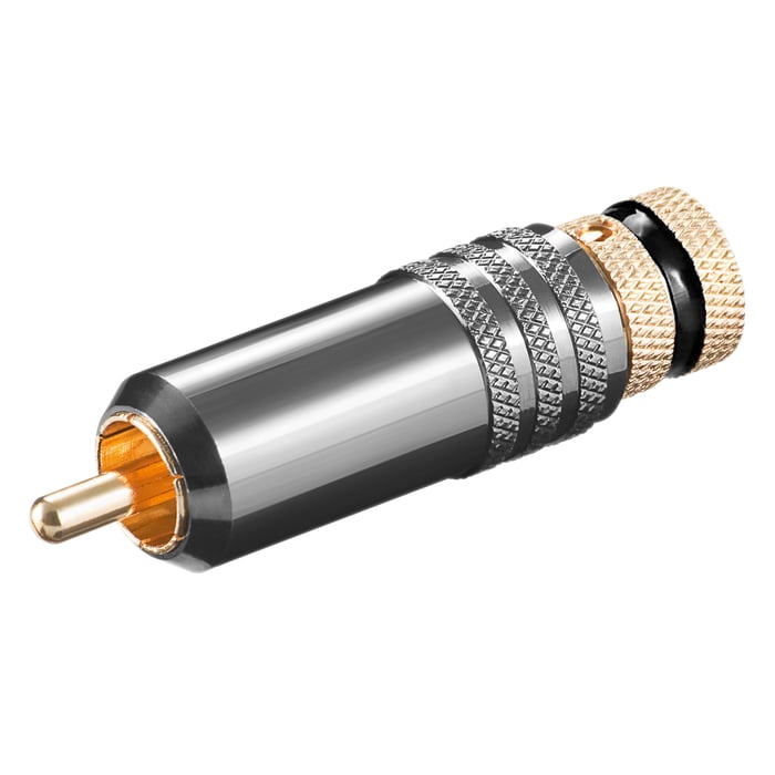 Luxorparts RCA-kontakt med metallhölje Hane | Ljud & bild - Kablar & adaptrar - RCA - RCA-kontakter | GameStuff