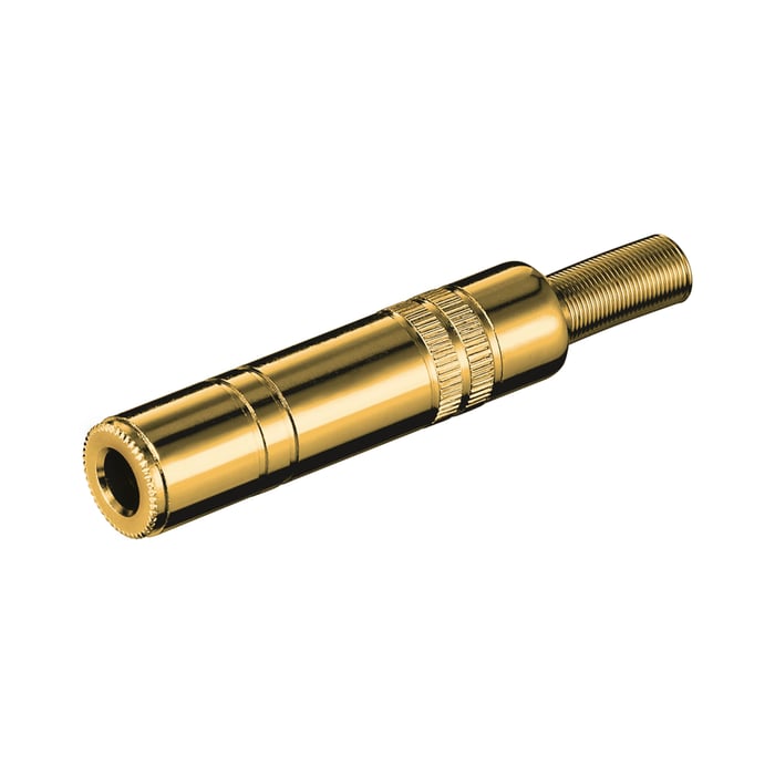 Guldpläterad 6,3 mm-kontakt Hona Stereo