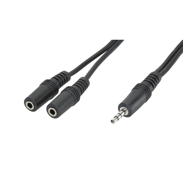 Förgreningskabel för 3,5 mm-kontakt Svart