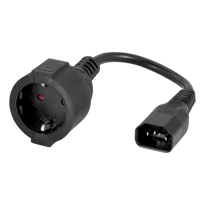 Apparatkabel C14 till jordat uttag | Dator - Kablar & adaptrar - Apparatkablar | GameStuff