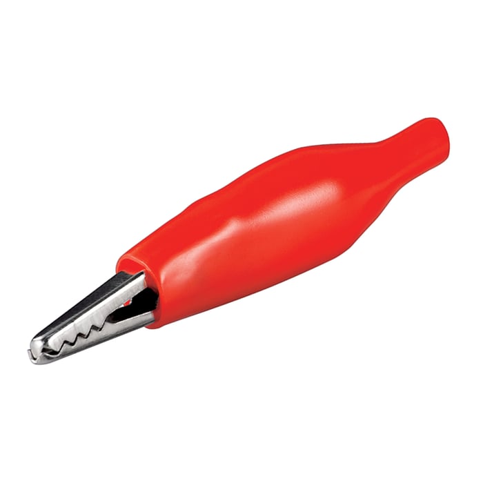 Krokodilklämma 27 mm Röd | El & verktyg - Mätinstrument - Mätsladdar, prober, kontakter - Krokodilklämmor | GameStuff