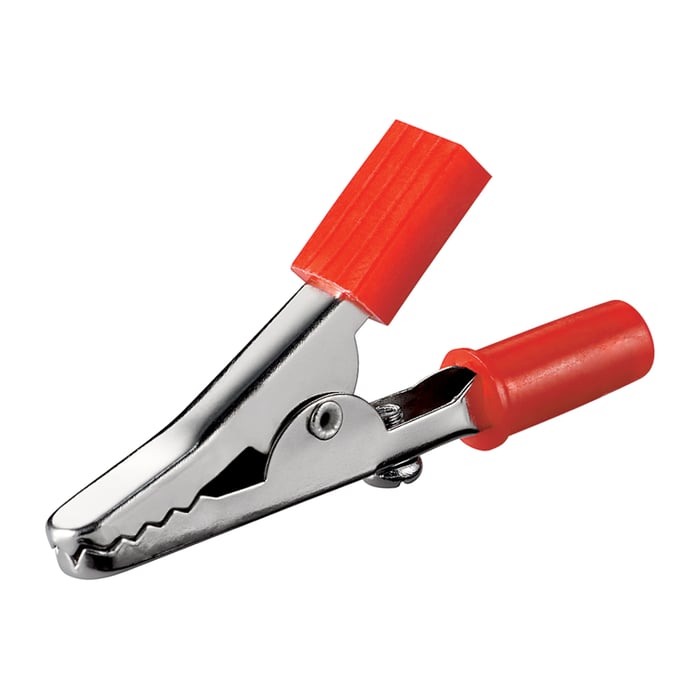 Krokodilklämma 45 mm Röd | El & verktyg - Mätinstrument - Mätsladdar, prober, kontakter - Krokodilklämmor | GameStuff