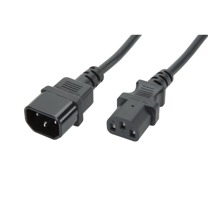 Anslutningskabel C14-C13 Svart | Dator - Kablar & adaptrar - Apparatkablar | GameStuff